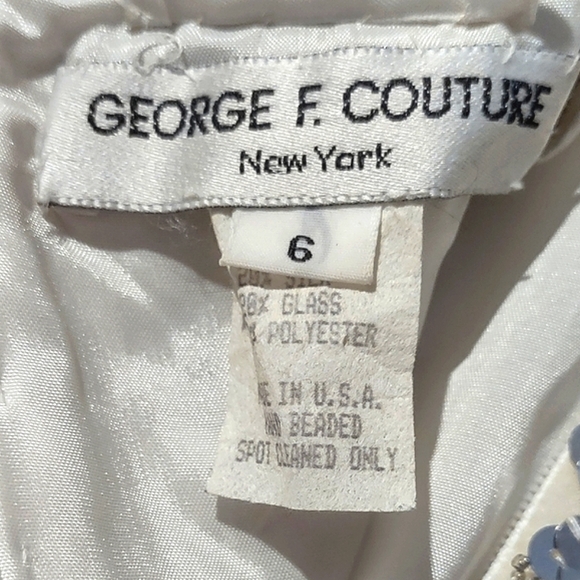 Neiman Marcus Vintage George F Couture Beaded Formal Gown - Picture 6 of 11